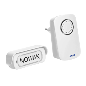 ERATO AC wireless mains-powered doorbell with learning system, 32 sounds, 100m